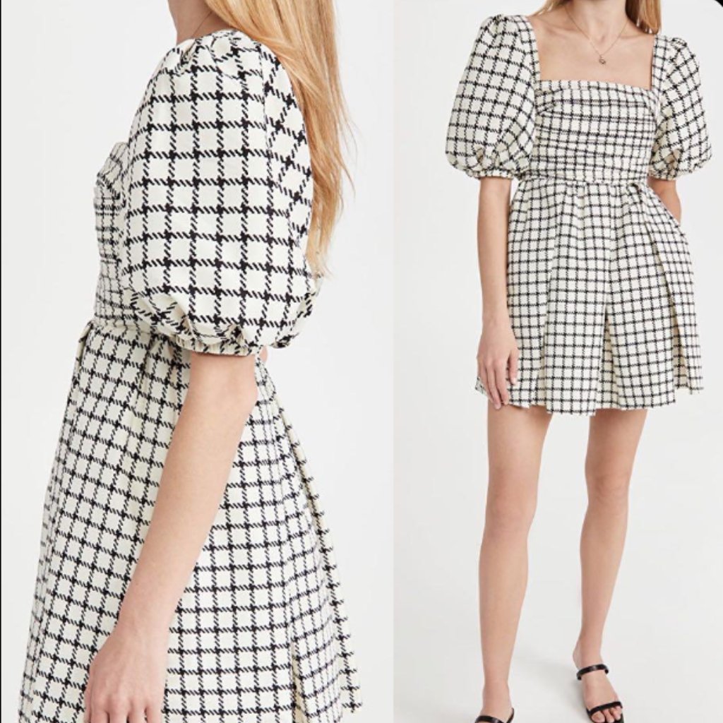 Nwt Self Portrait Monochrome Mini Dress